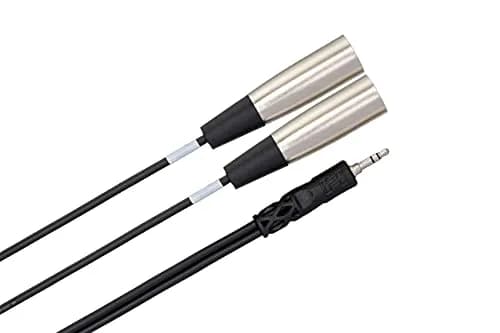 Hosa CYX-403M Stereo Breakout Cable - 3.5mm TRS Male to Dual XLR3 Male - 3m (9.8ft) | Connects Digital Audio Players to Pro Audio Gear thumbnail 4