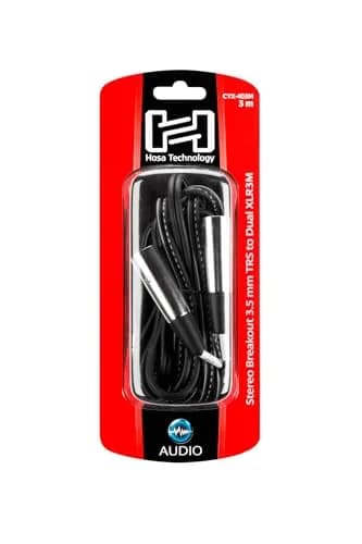 Hosa CYX-403M Stereo Breakout Cable - 3.5mm TRS Male to Dual XLR3 Male - 3m (9.8ft) | Connects Digital Audio Players to Pro Audio Gear thumbnail 5