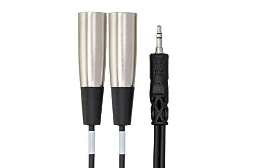 Hosa CYX-403M Stereo Breakout Cable - 3.5mm TRS Male to Dual XLR3 Male - 3m (9.8ft) | Connects Digital Audio Players to Pro Audio Gear thumbnail 3