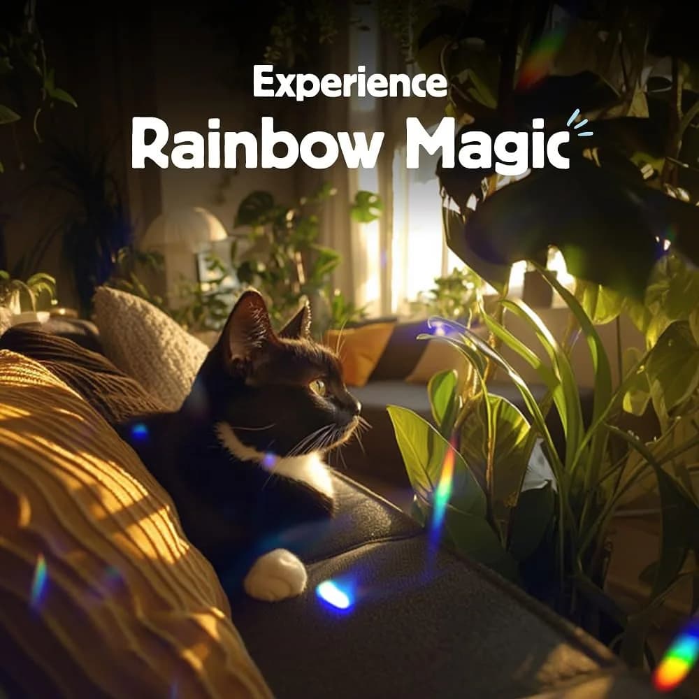 Kikkerland Solar Powered Rainbow Maker Hanging Ornament | Creates Rainbows Indoors - view 5