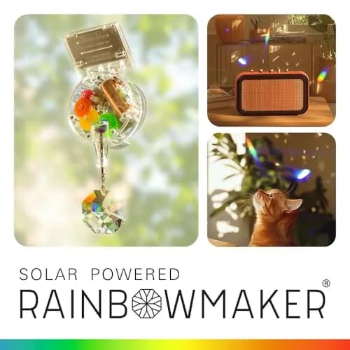 Kikkerland Solar Powered Rainbow Maker Hanging Ornament | Creates Rainbows Indoors thumbnail 2