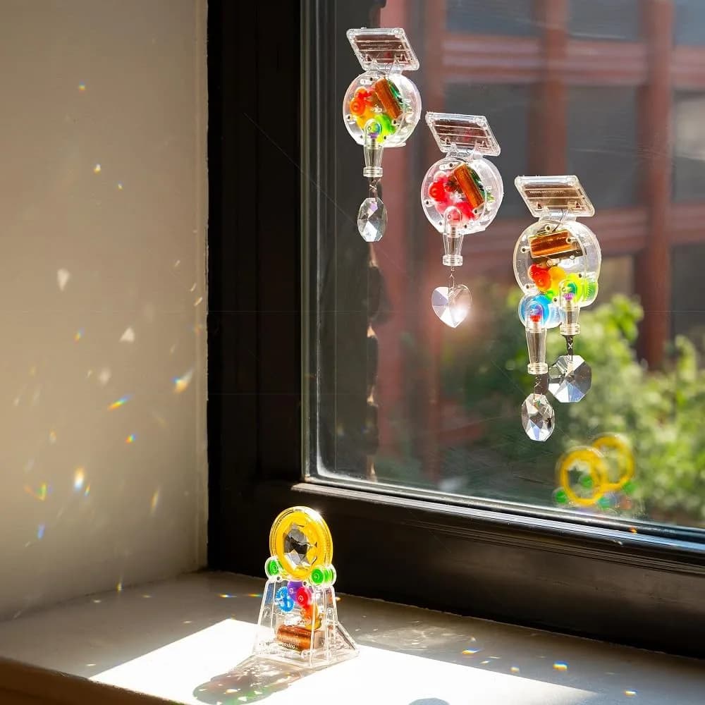 Kikkerland Solar Powered Rainbow Maker Hanging Ornament | Creates Rainbows Indoors - view 3