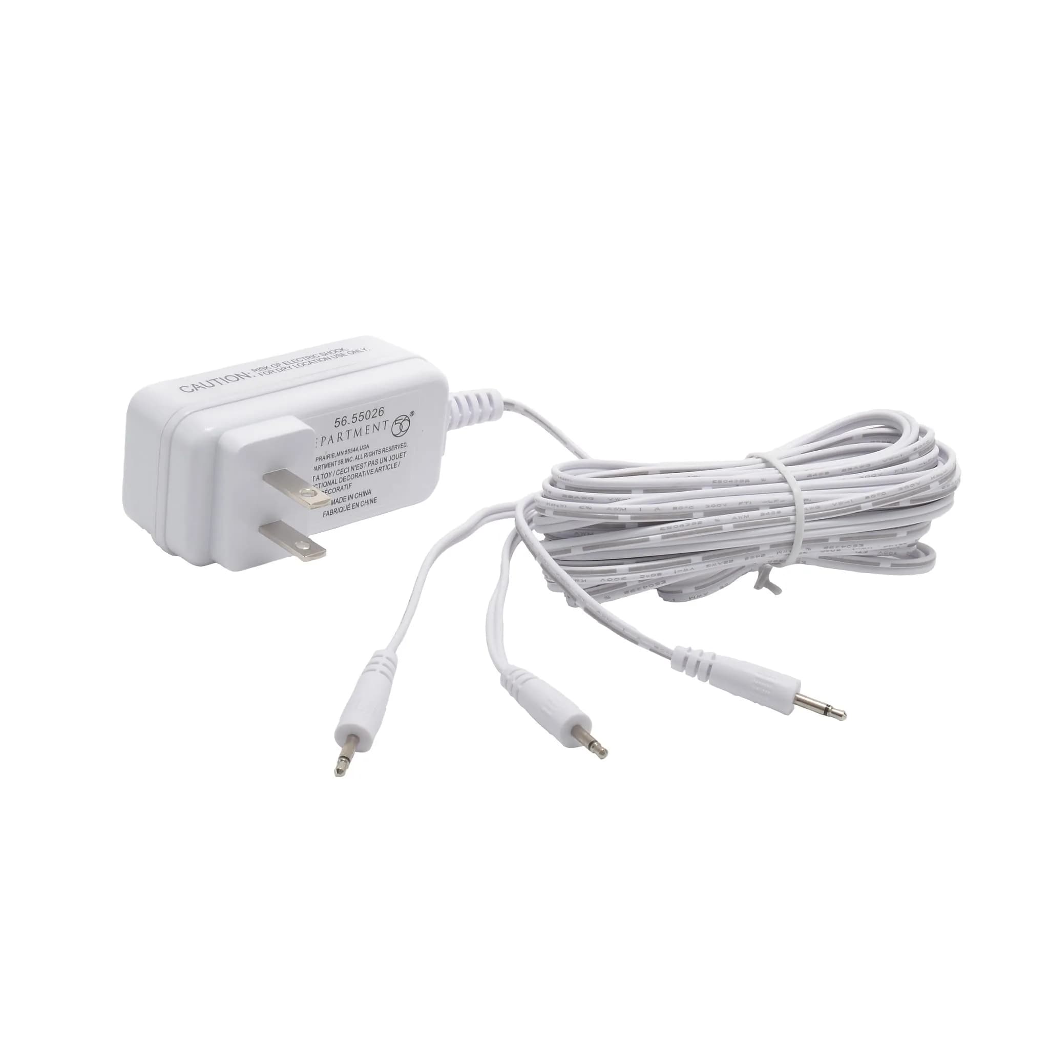 Department 56 Charging Adapter for Village Accessories | Lighted & Animated — White