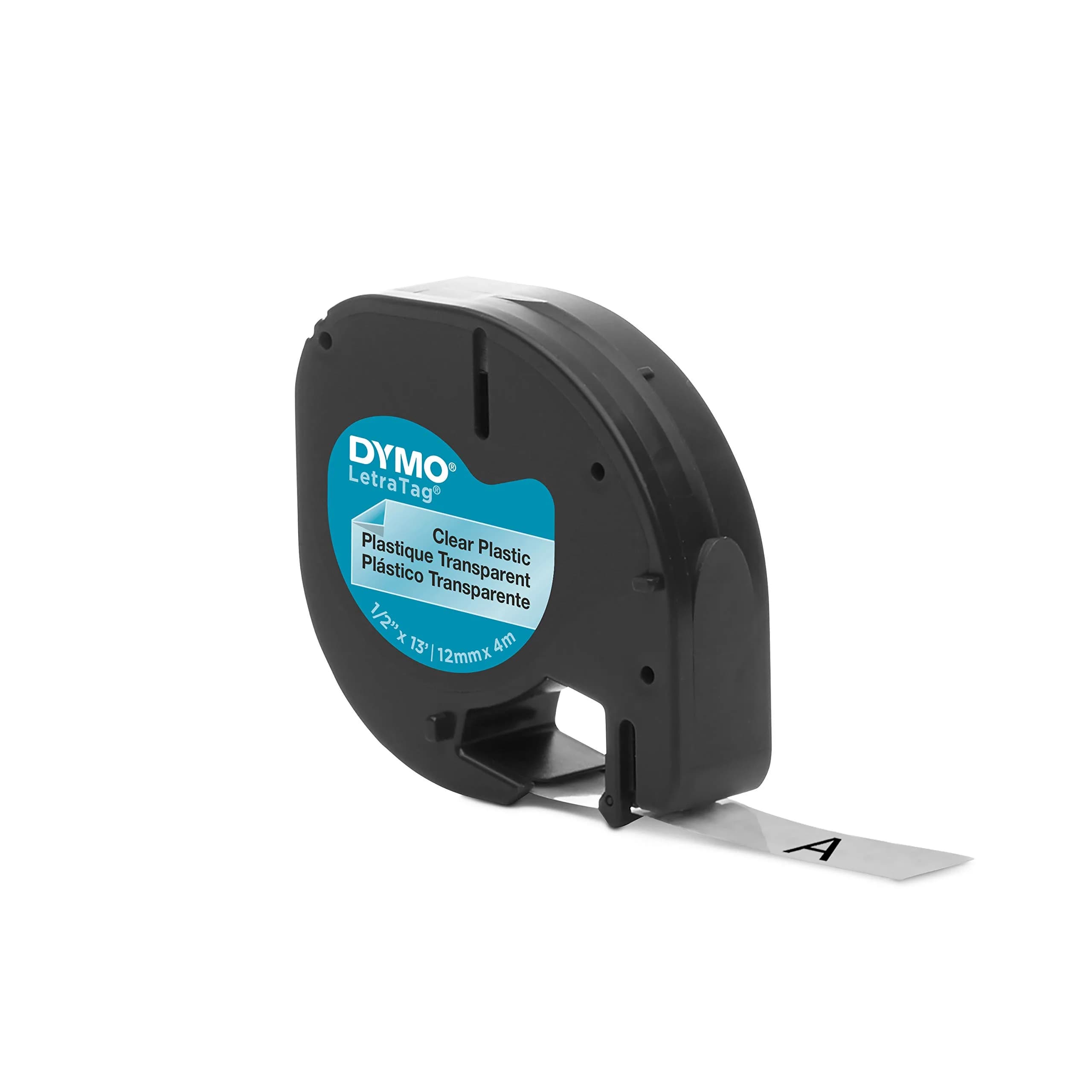 DYMO LetraTag Labeling Tape Black on Clear 12mm (0.47'') x 13' | Authentic USA Import for Label Makers - view 3