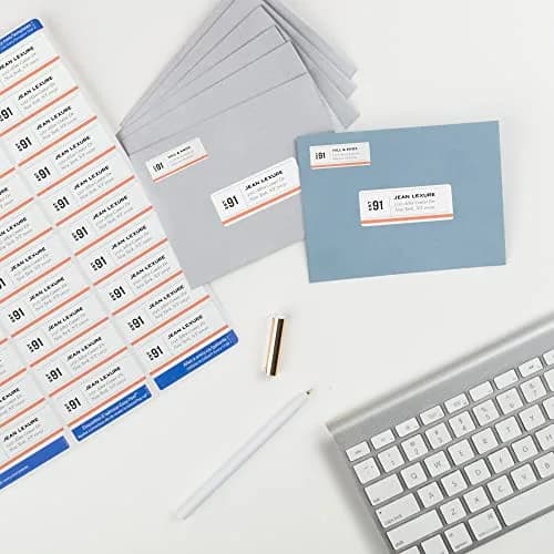 Avery Easy Peel Printable Address Labels 1" x 2-5/8" White 3000 Labels | Sure Feed Technology for Jam-Free Printing thumbnail 2