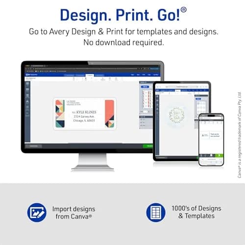 Avery Printable CD Labels, Matte White, Permanent Adhesive, Laser Printable, 40 Labels & 80 Spine Stickers | Professional Media Organization thumbnail 5
