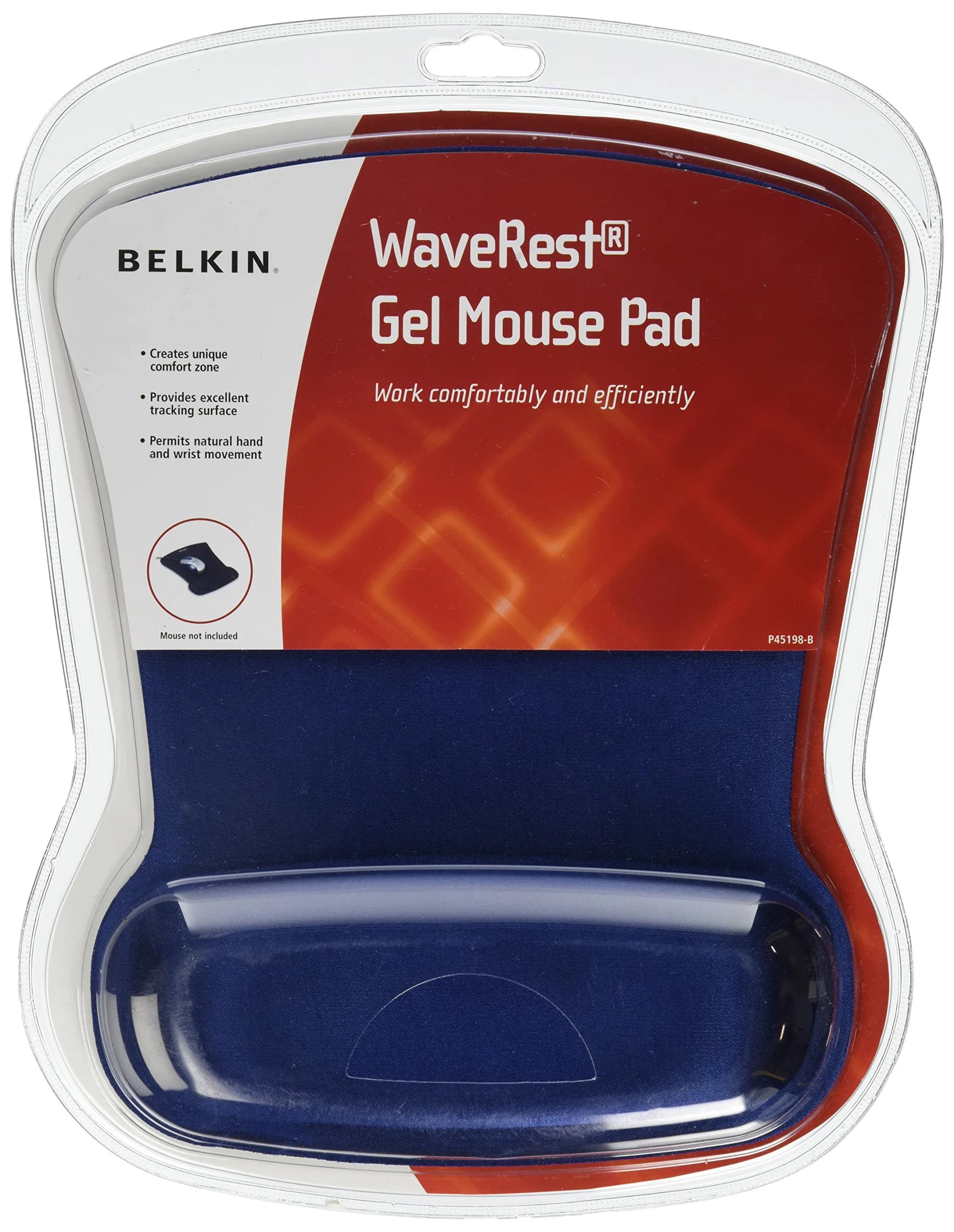 Belkin WaveRest Gel Mouse Pad Black 1 Pack | Ergonomic Wrist Support for Comfortable Computing — Blue / 7.5L x 9W inches