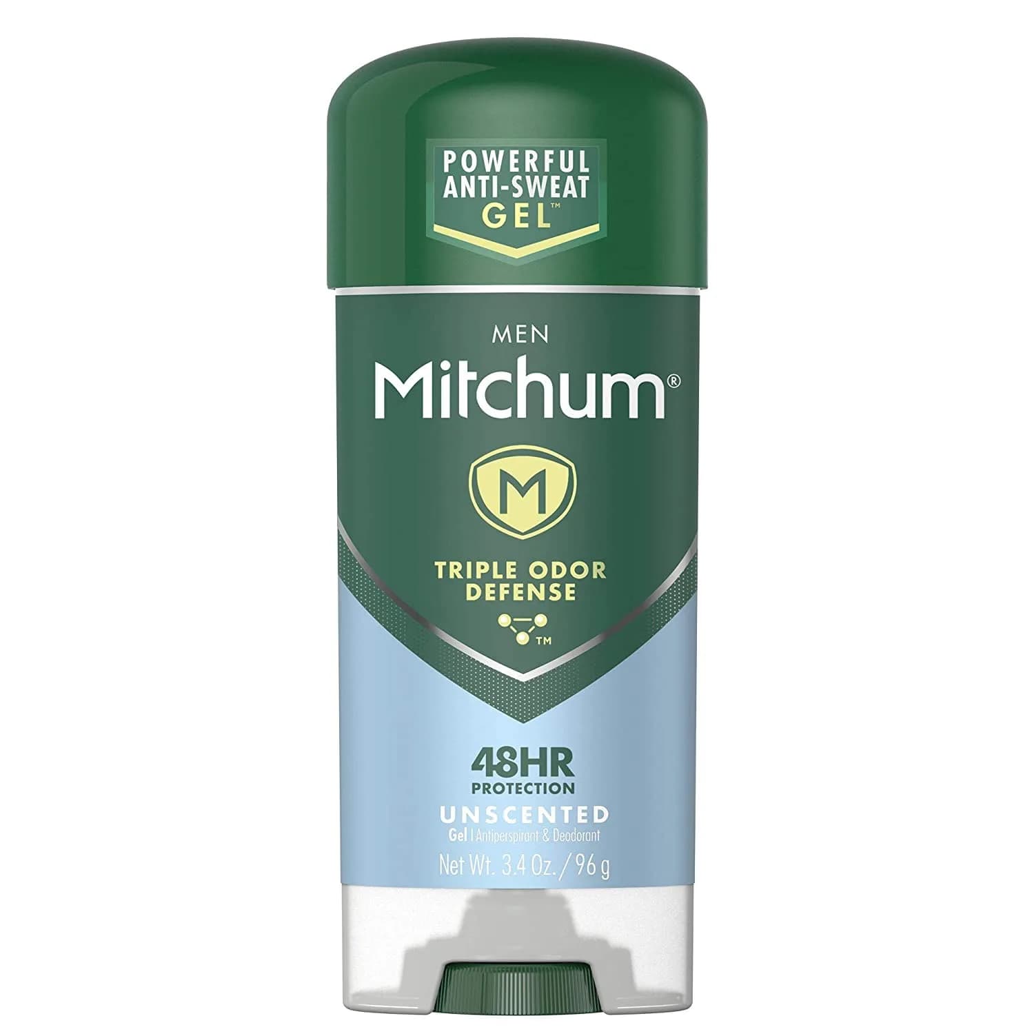 Mitchum Advanced Control Clear Gel Antiperspirant & Deodorant Unscented 96g (3.4 oz) | Clinically Proven All-Day Wetness Protection