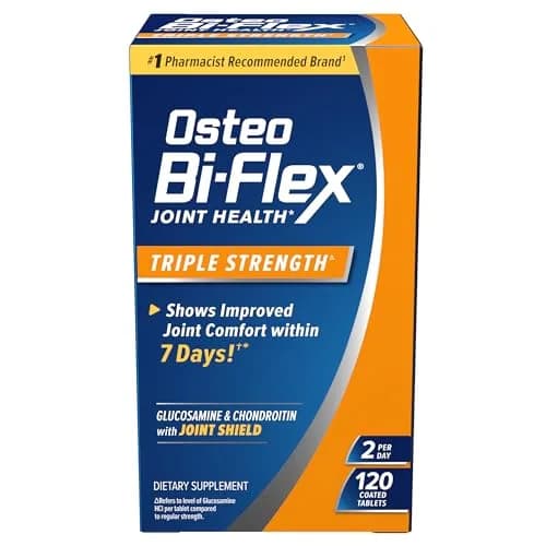 Osteo Bi-Flex Triple Strength Glucosamine Chondroitin Supplement 120 Coated Tablets | Supports Joint Health & Comfort thumbnail 1