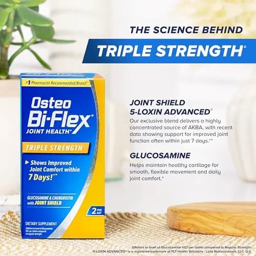 Osteo Bi-Flex Triple Strength Glucosamine Chondroitin Supplement 120 Coated Tablets | Supports Joint Health & Comfort thumbnail 6
