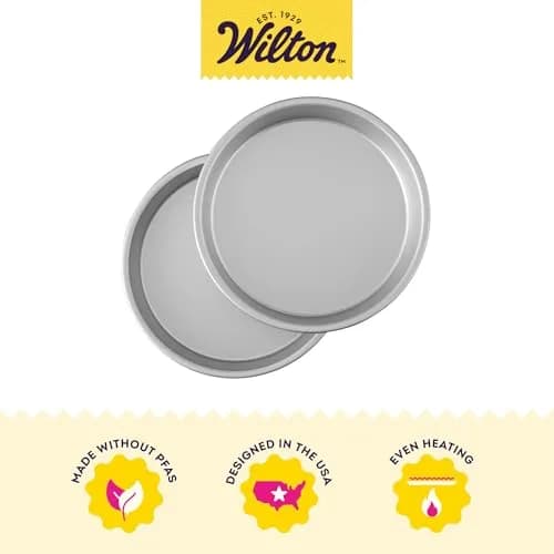 Wilton Performance Aluminum Round Cake Pan Set, 9 x 2 in (22.86 x 5.08 cm) | Even Heat Distribution for Professional Layers thumbnail 5
