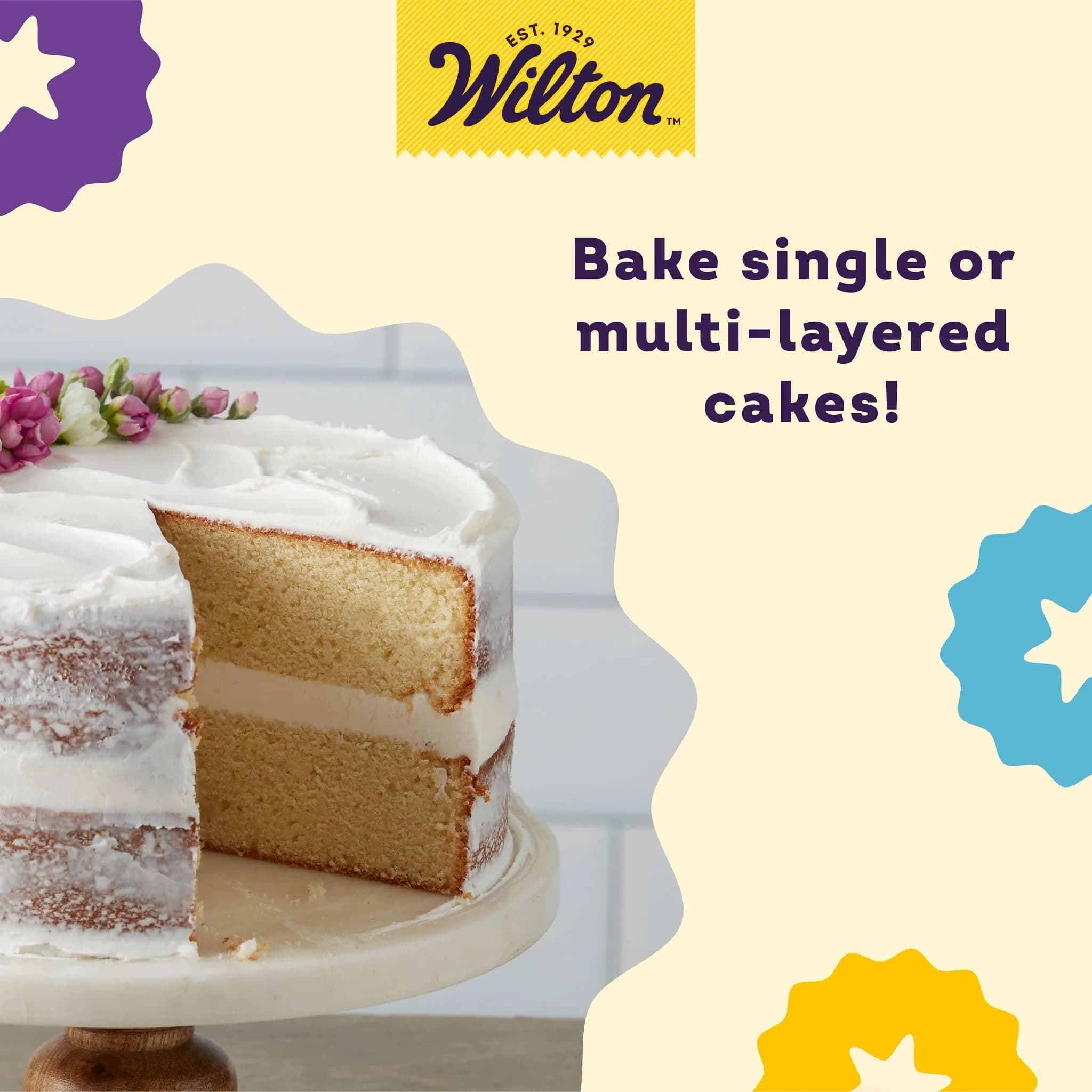 Wilton Performance Aluminum Round Cake Pan Set, 9 x 2 in (22.86 x 5.08 cm) | Even Heat Distribution for Professional Layers - view 7