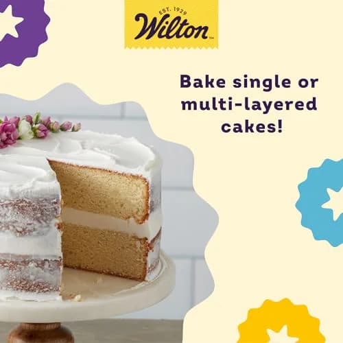 Wilton Performance Aluminum Round Cake Pan Set, 9 x 2 in (22.86 x 5.08 cm) | Even Heat Distribution for Professional Layers thumbnail 7