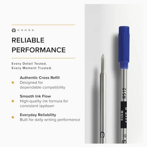 Cross Universal Ballpoint Pen Refill Blue Fine Point 1-Pack | Writes 2.1 Miles thumbnail 4