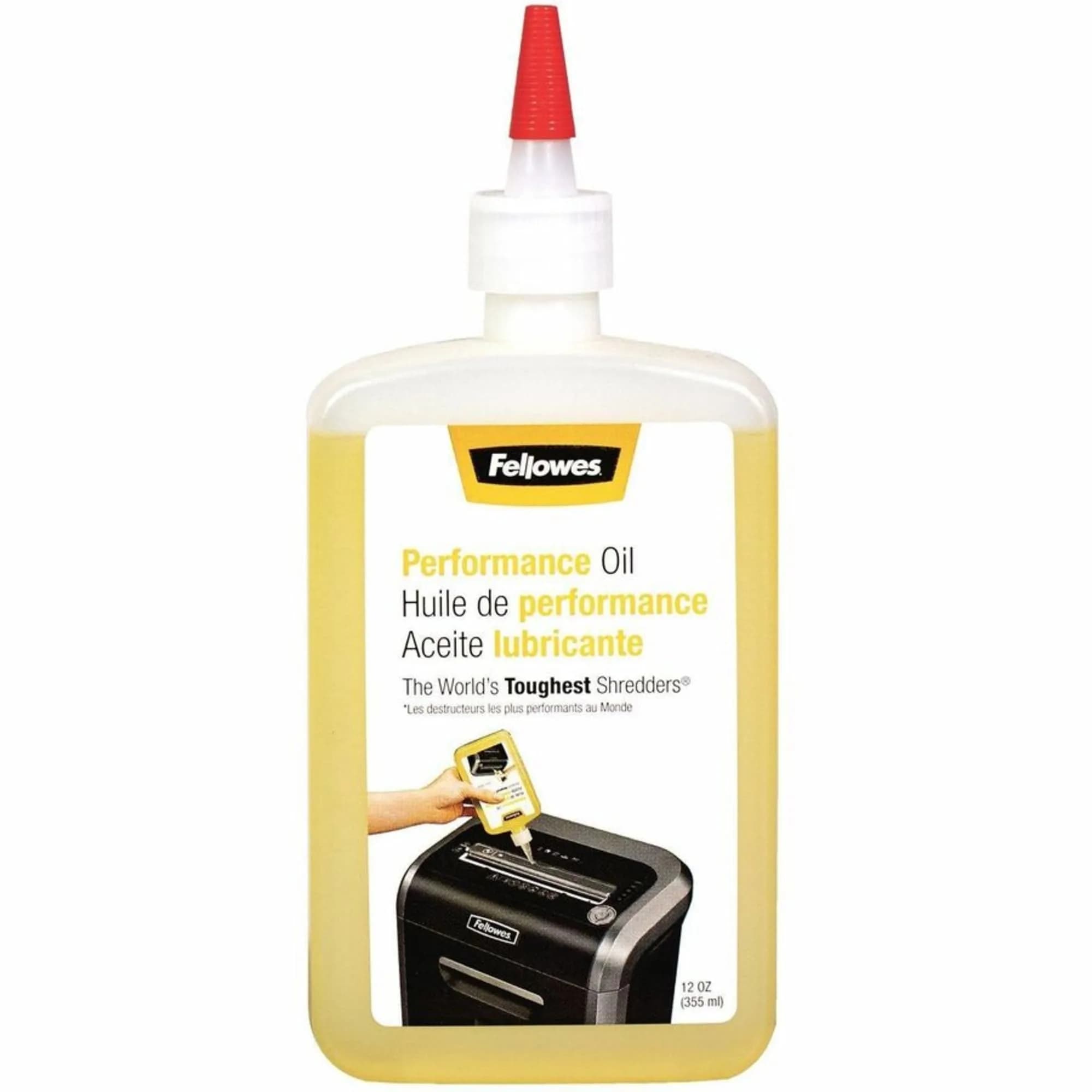 Fellowes Powershred Performance Shredder Oil 12 oz (355 ml) | Industrial-Grade Lubricant for Cross-Cut & Micro-Cut Shredders - view 4