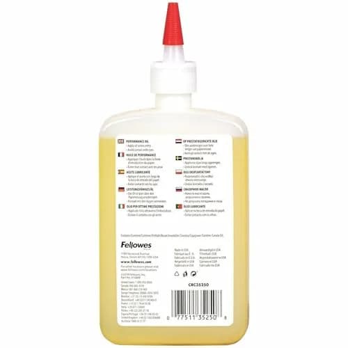 Fellowes Powershred Performance Shredder Oil 12 oz (355 ml) | Industrial-Grade Lubricant for Cross-Cut & Micro-Cut Shredders thumbnail 5