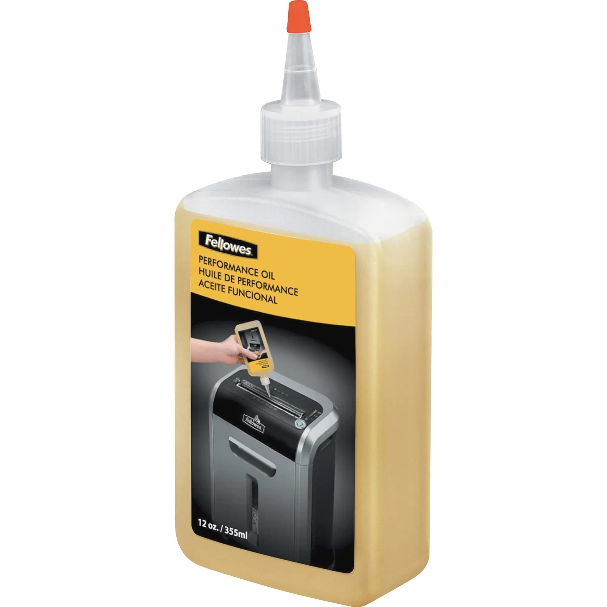 Fellowes Powershred Performance Shredder Oil 12 oz (355 ml) | Industrial-Grade Lubricant for Cross-Cut & Micro-Cut Shredders - view 3