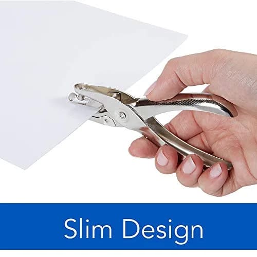 Swingline 1 Hole Punch, 5 Sheet Capacity | Durable Chrome Paper Punch for Office & School thumbnail 3