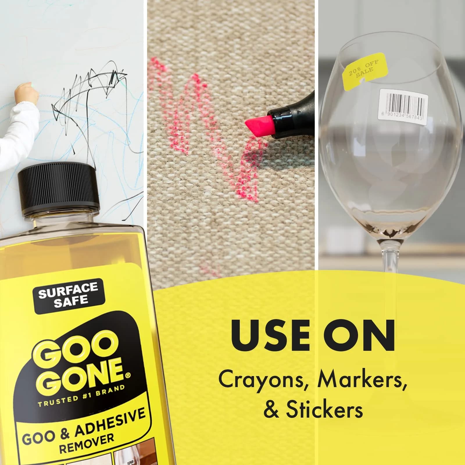 Goo Gone Adhesive Remover 8 Fl Oz (237 ml) | Citrus-Based Surface Safe Formula - view 5