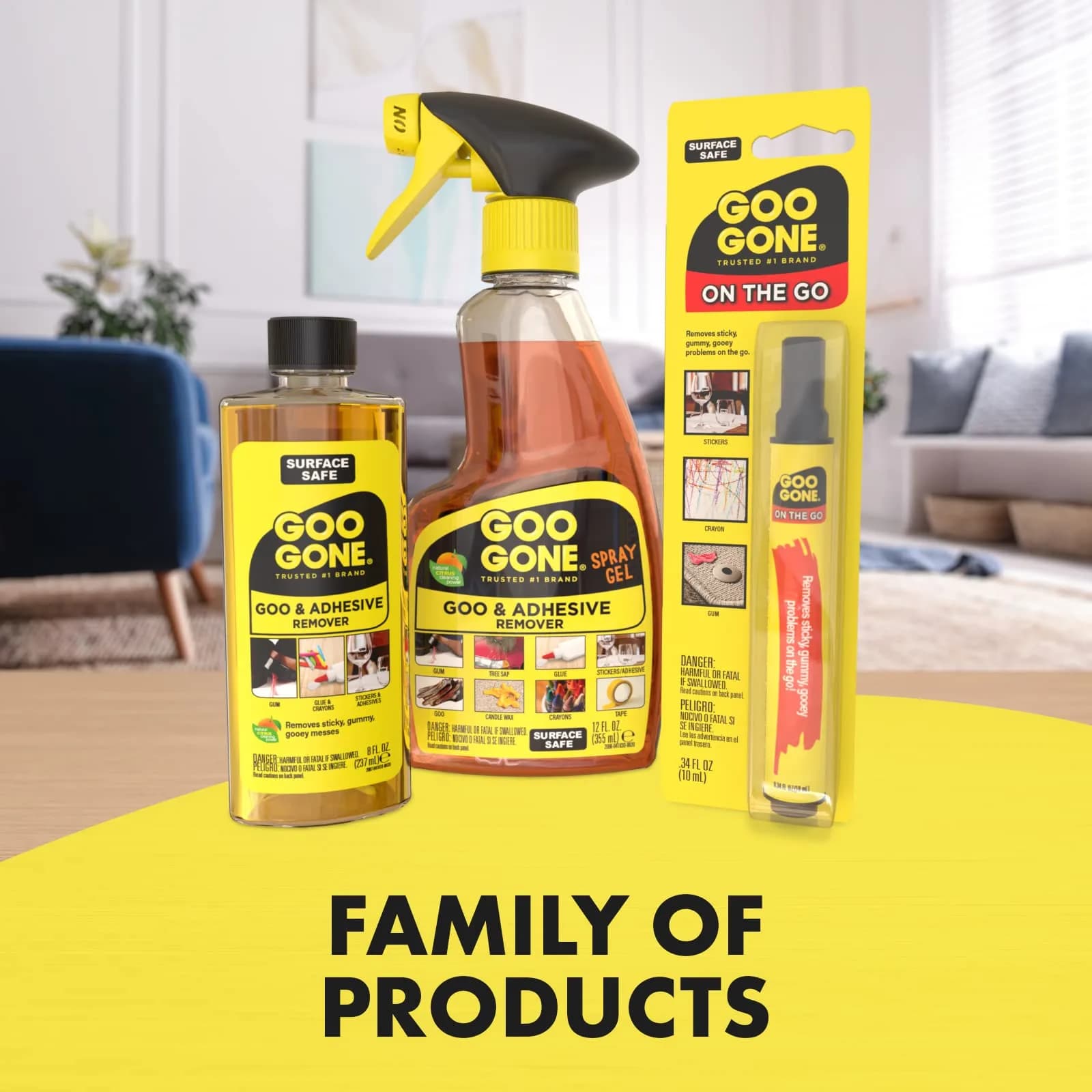 Goo Gone Adhesive Remover 8 Fl Oz (237 ml) | Citrus-Based Surface Safe Formula - view 9