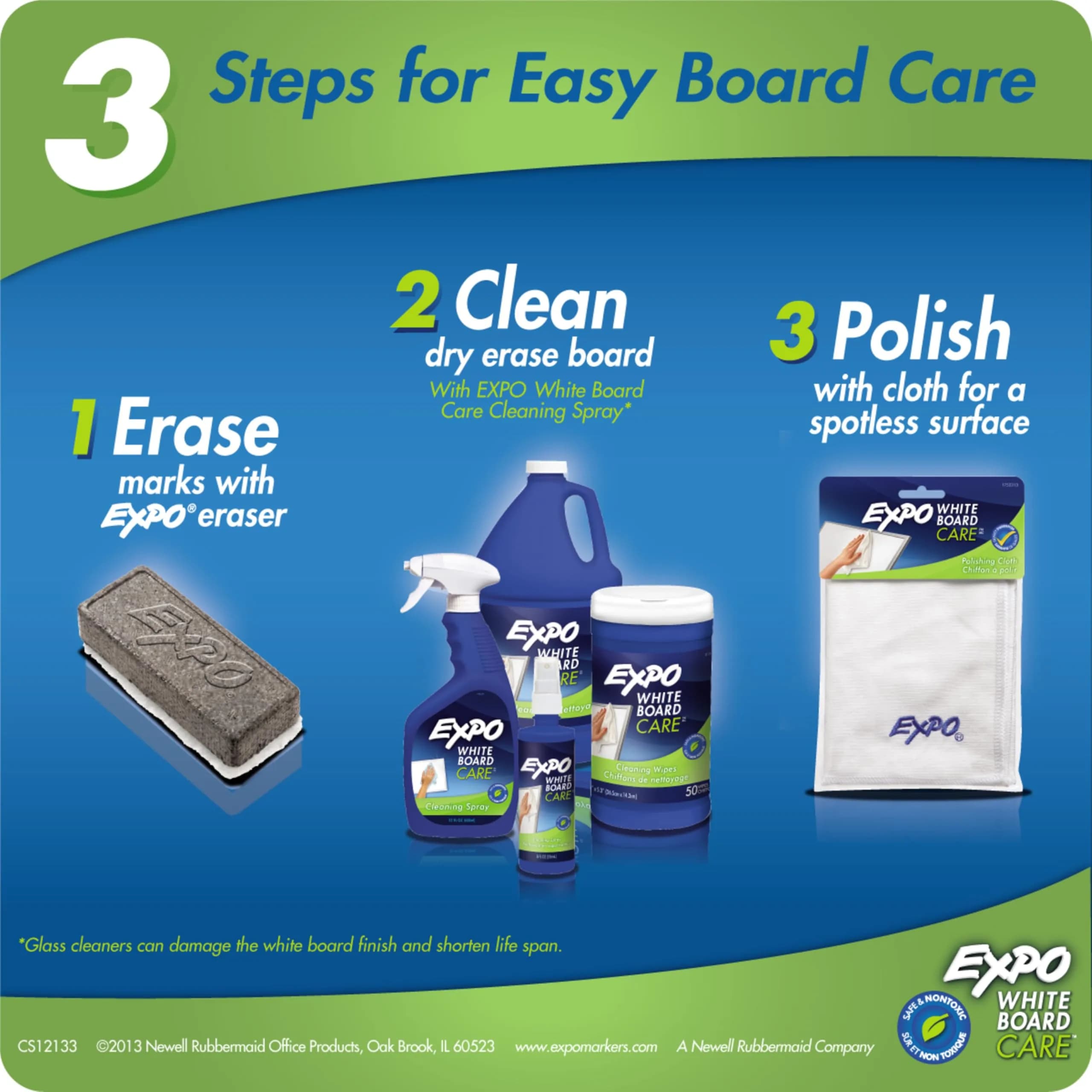 EXPO Dry Erase Whiteboard Cleaning Spray, 8 Ounce Bottle | Tackles Tough Marks and Ghosting - view 5
