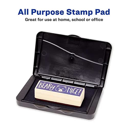 Avery Carter's Foam Stamp Pad, Black, 2.75 x 4.25 Inch, 1 Pad | Bold Black Ink for Paper, Wood, Fabric thumbnail 8