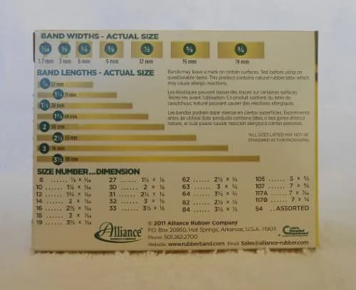 Alliance Rubber 20549 Pale Crepe Gold Rubber Bands Size #54 | Durable, Reusable & Made in the USA thumbnail 3