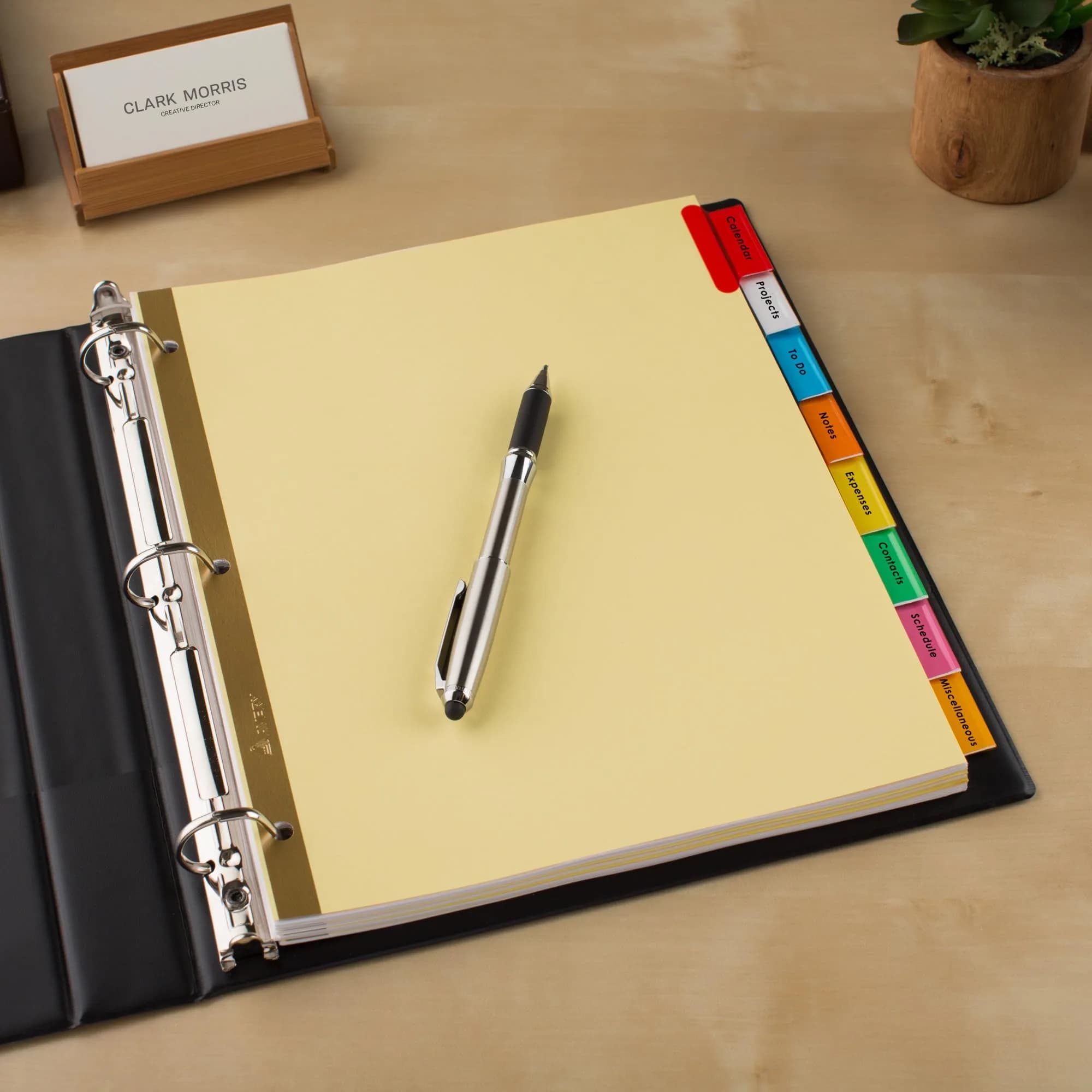 Avery Big Tab Insertable Dividers, 8-Tab, Multicolor, 1 Set | 3-Hole Punched for Binders - view 7