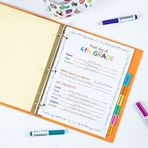 Avery Big Tab Insertable Dividers, 8-Tab, Multicolor, 1 Set | 3-Hole Punched for Binders thumbnail 8