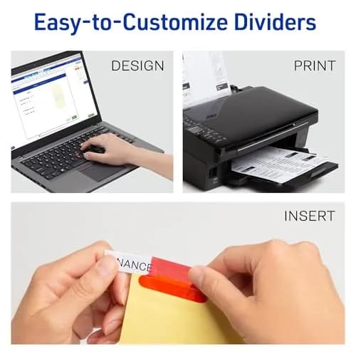 Avery Big Tab Insertable Dividers, 8-Tab, Multicolor, 1 Set | 3-Hole Punched for Binders thumbnail 2