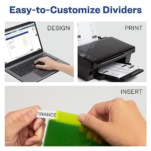 Avery Plastic Dividers Big Tab 8-Tab Multicolor | Large Writable Tabs for Binders thumbnail 4