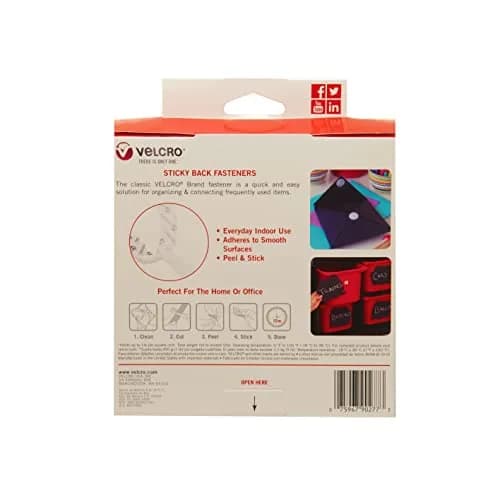 VELCRO Brand Sticky Back Hook and Loop Fasteners 15 Ft Tape Roll | Strong Adhesive for Home & Office thumbnail 8