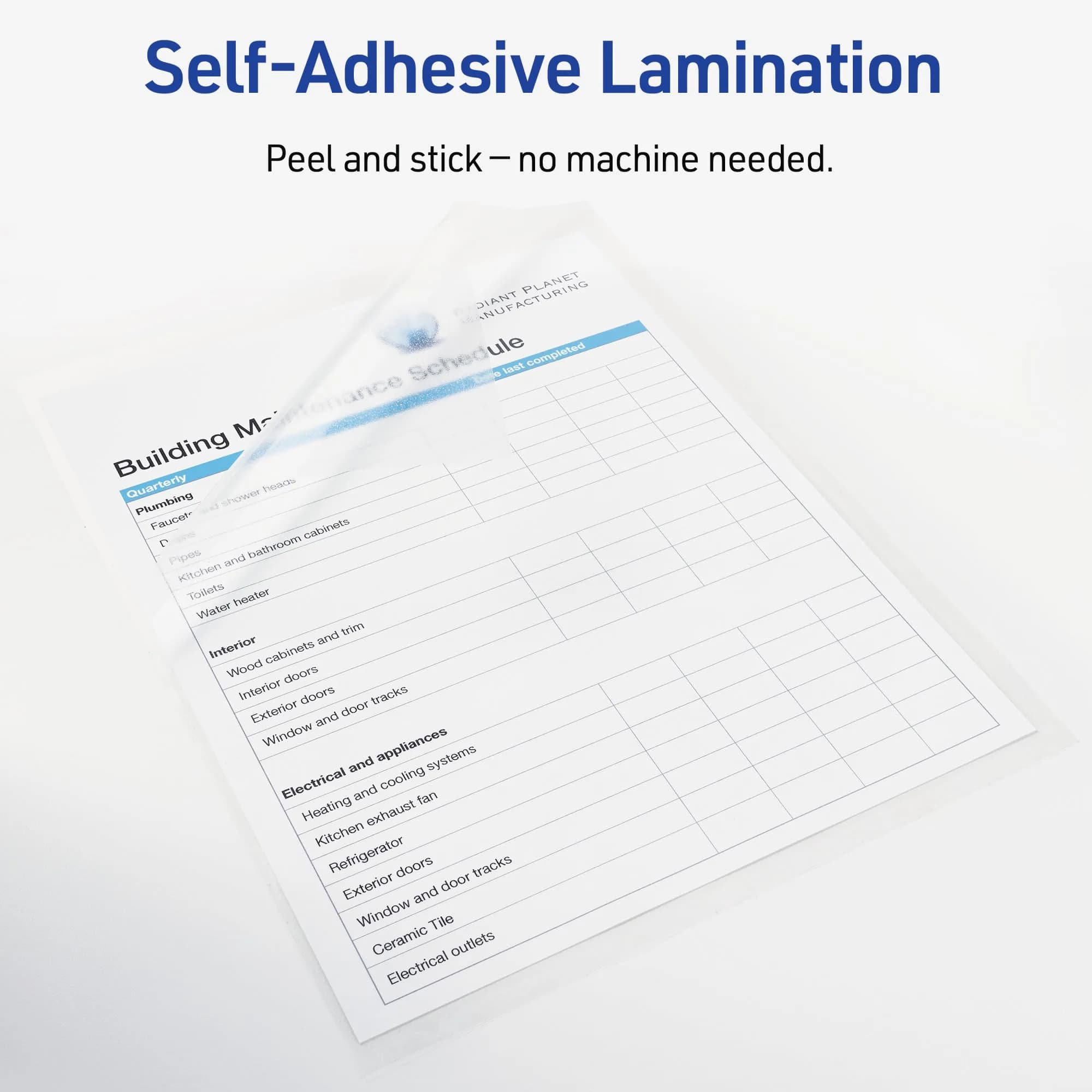 Avery Clear Laminating Sheets 9" x 12" (10 Sheets) | Permanent Self-Adhesive for Documents, Photos, Signs - view 3