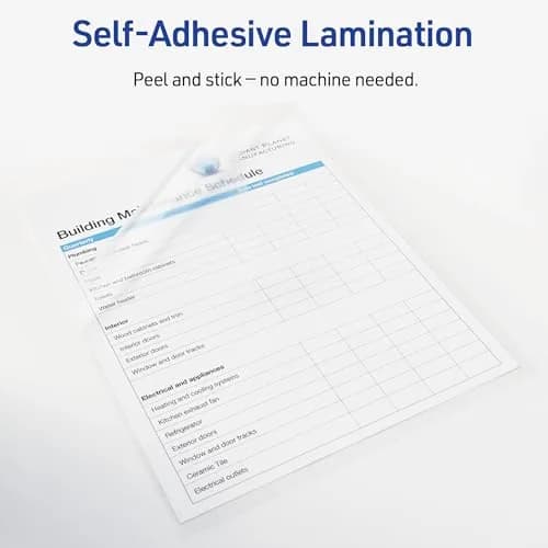 Avery Clear Laminating Sheets 9" x 12" (10 Sheets) | Permanent Self-Adhesive for Documents, Photos, Signs thumbnail 3
