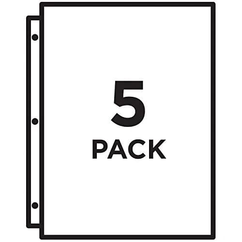 Avery Binder Pockets for 3 Ring Binders, Assorted Colors | Archival-Safe, Fits 8.5" x 11" Documents, 5 Pack thumbnail 4