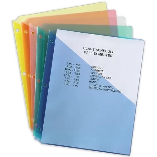Avery Binder Pockets for 3 Ring Binders, Assorted Colors | Archival-Safe, Fits 8.5" x 11" Documents, 5 Pack thumbnail 7