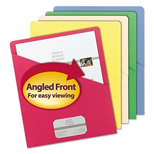 SMEAD File Jacket Letter Size Assorted Colors 25 Pack | Secure & Organized Document Storage thumbnail 1