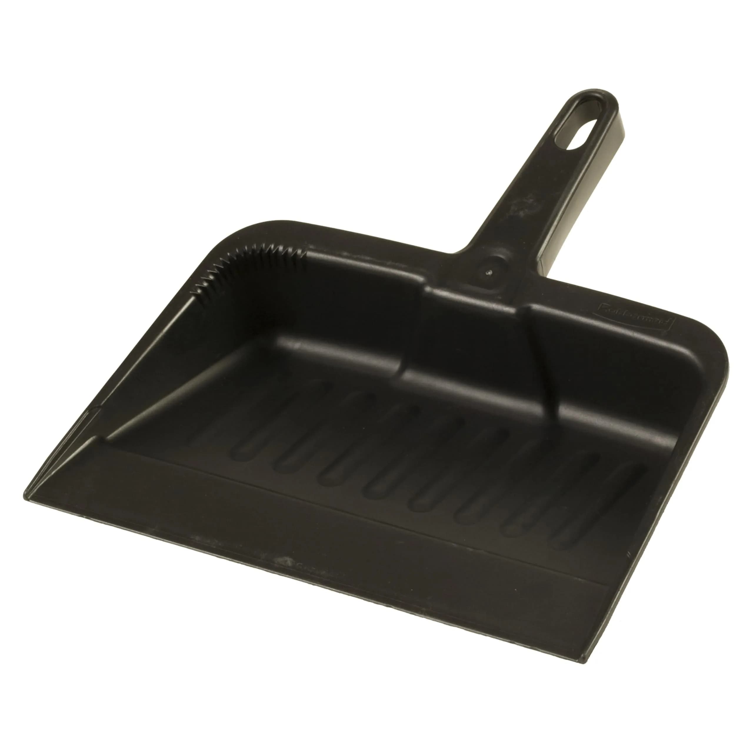 Rubbermaid Commercial Products Heavy-Duty Dust Pan with Flat Edge, Charcoal, 12.25" x 8.25" | USA-Sourced Professional Debris Collection - main product image