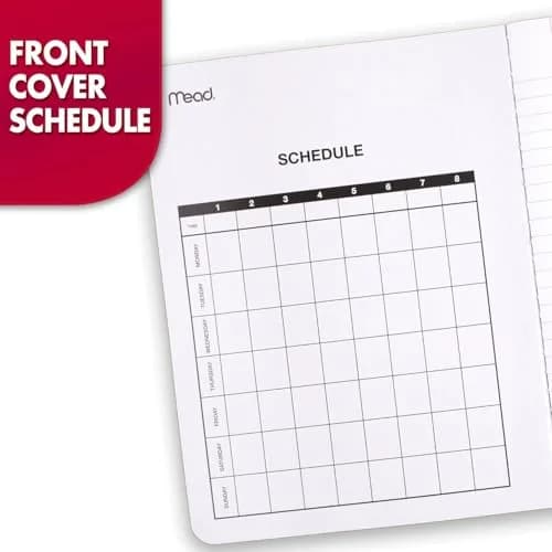 Mead Composition Notebook Wide Ruled Paper 7.5" x 9.75" 200 Pages | Classic Black Marble thumbnail 4