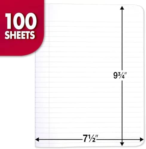 Mead Composition Notebook Wide Ruled Paper 7.5" x 9.75" 200 Pages | Classic Black Marble thumbnail 2