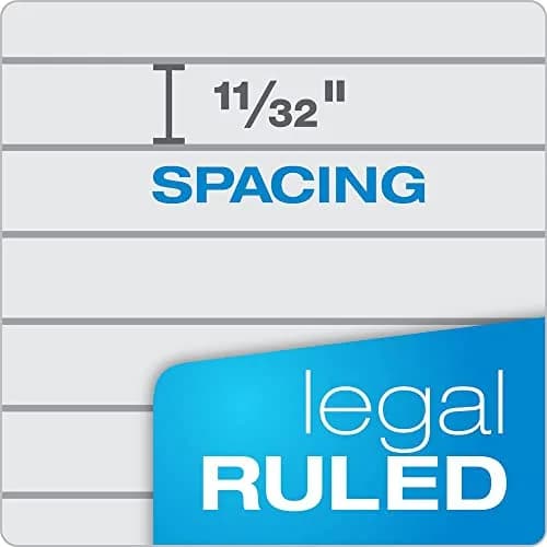 Tops Prism Writing Pads, 8-1/2" x 11-3/4" | Gray Legal Rule, 50 Sheets, 12 Pack thumbnail 5