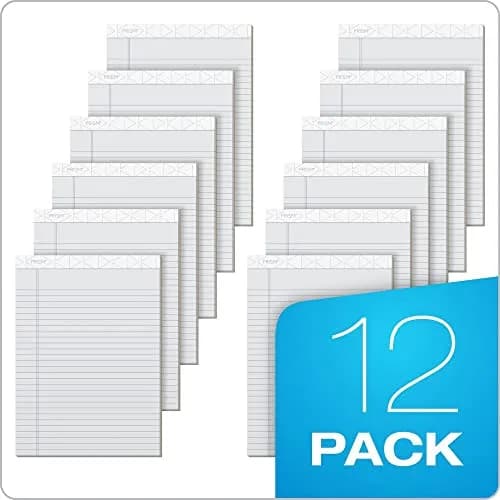 Tops Prism Writing Pads, 8-1/2" x 11-3/4" | Gray Legal Rule, 50 Sheets, 12 Pack thumbnail 8