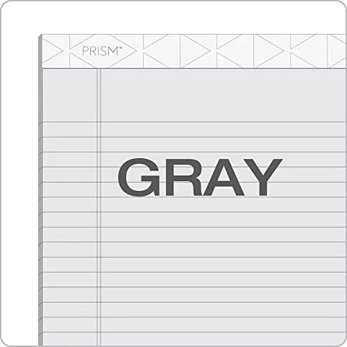 Tops Prism Writing Pads, 8-1/2" x 11-3/4" | Gray Legal Rule, 50 Sheets, 12 Pack thumbnail 2