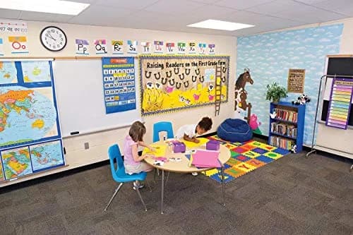 Fadeless Bulletin Board Paper Roll Brite Blue 60 ft (18.28 m) | Fade-Resistant Sulphite Paper for Classrooms thumbnail 2