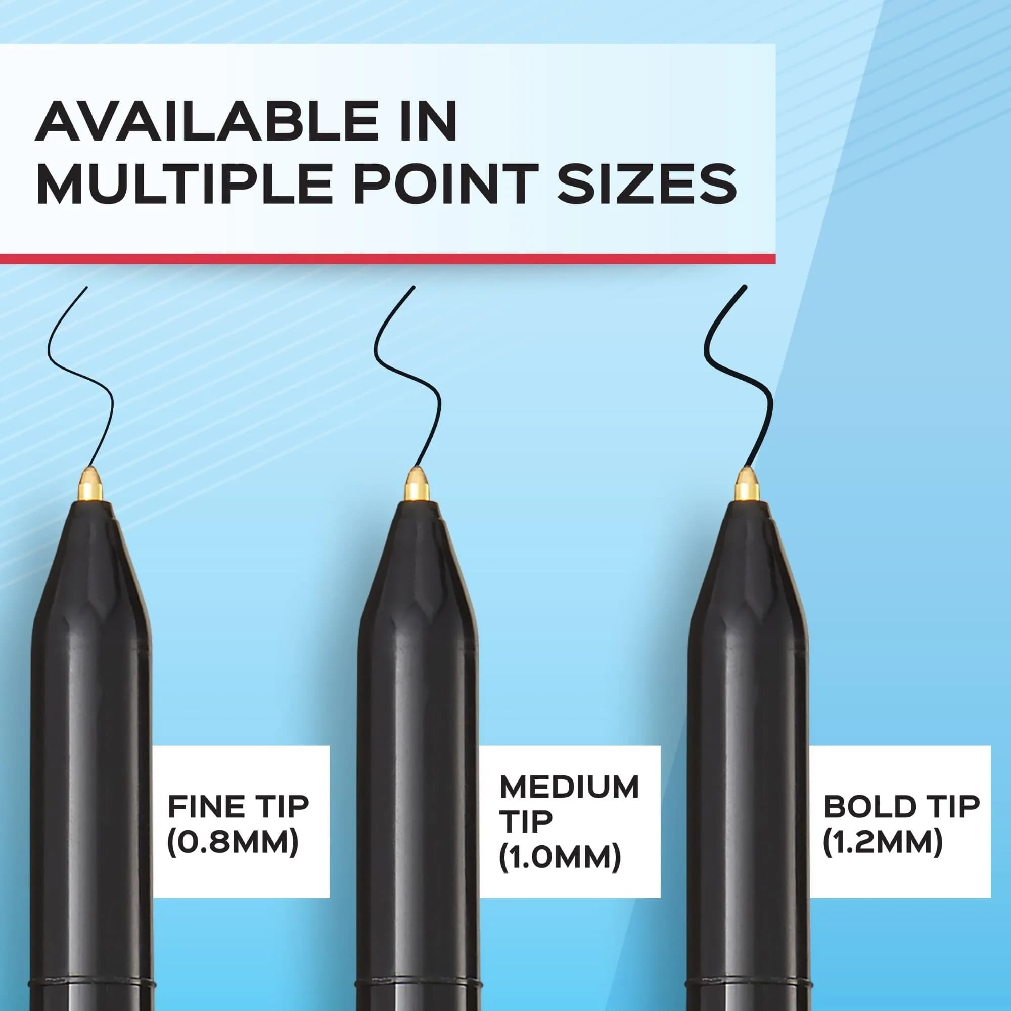 Paper Mate Write Bros. Ballpoint Pens, Medium Point (1.0mm), Blue, 12 Count | Smooth Ink, Sleek Design - view 3