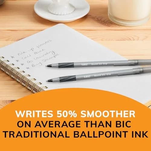 BIC Round Stic Grip Xtra Comfort Red Ballpoint Pens, Medium Point (1.2mm), 12-Count Pack | Smooth Ink Flow thumbnail 5
