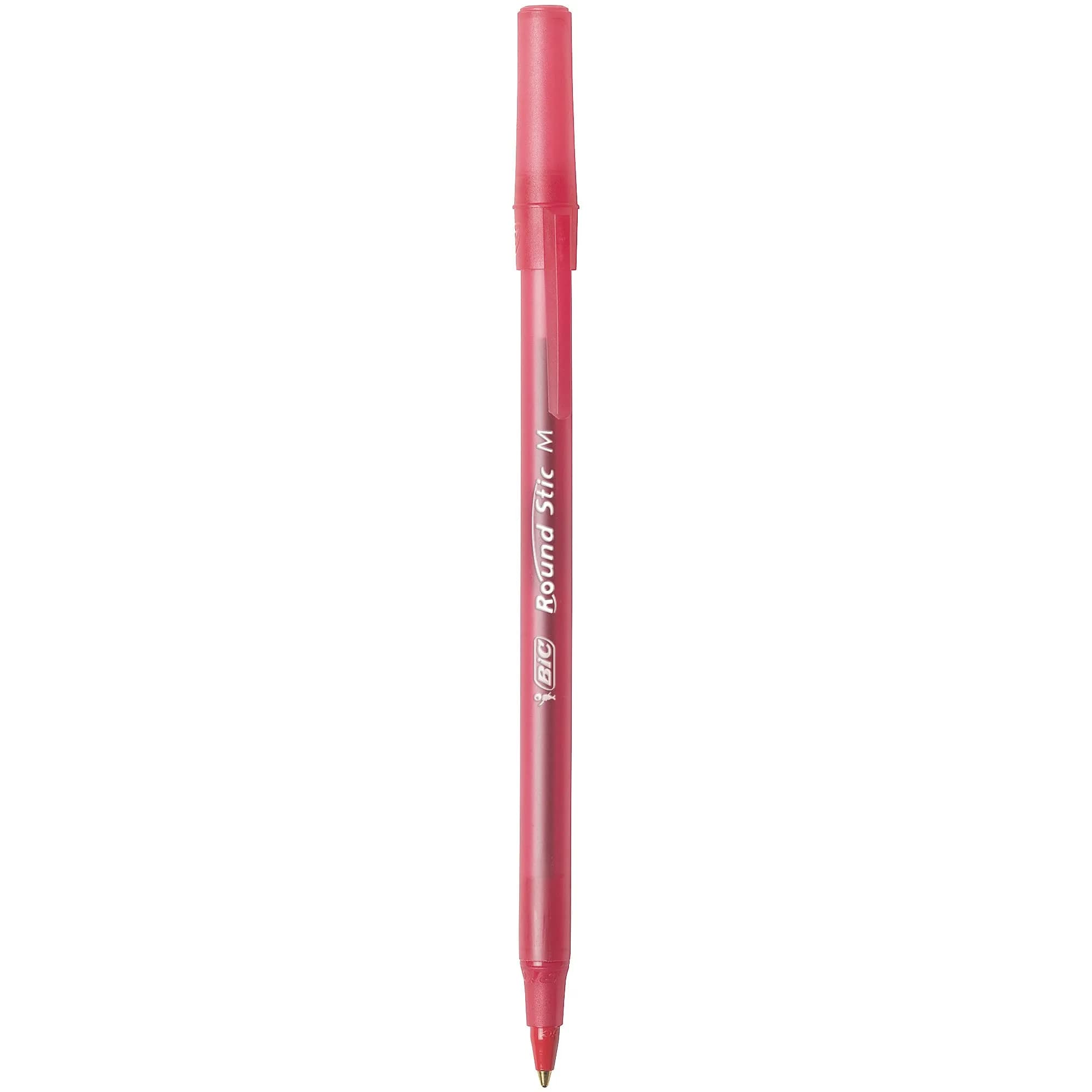 BIC Round Stic Xtra Life Red Ballpoint Pens, Medium Point (1.0mm), 12-Count Pack | Smooth Writing Comfort - view 2