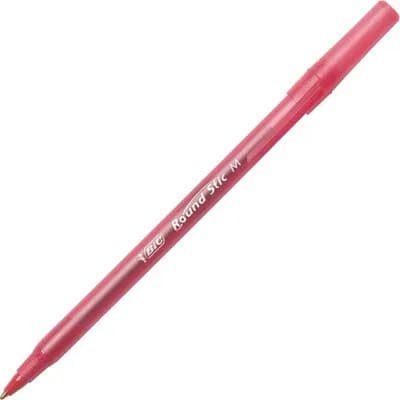 BIC Round Stic Xtra Life Red Ballpoint Pens, Medium Point (1.0mm), 12-Count Pack | Smooth Writing Comfort - view 4
