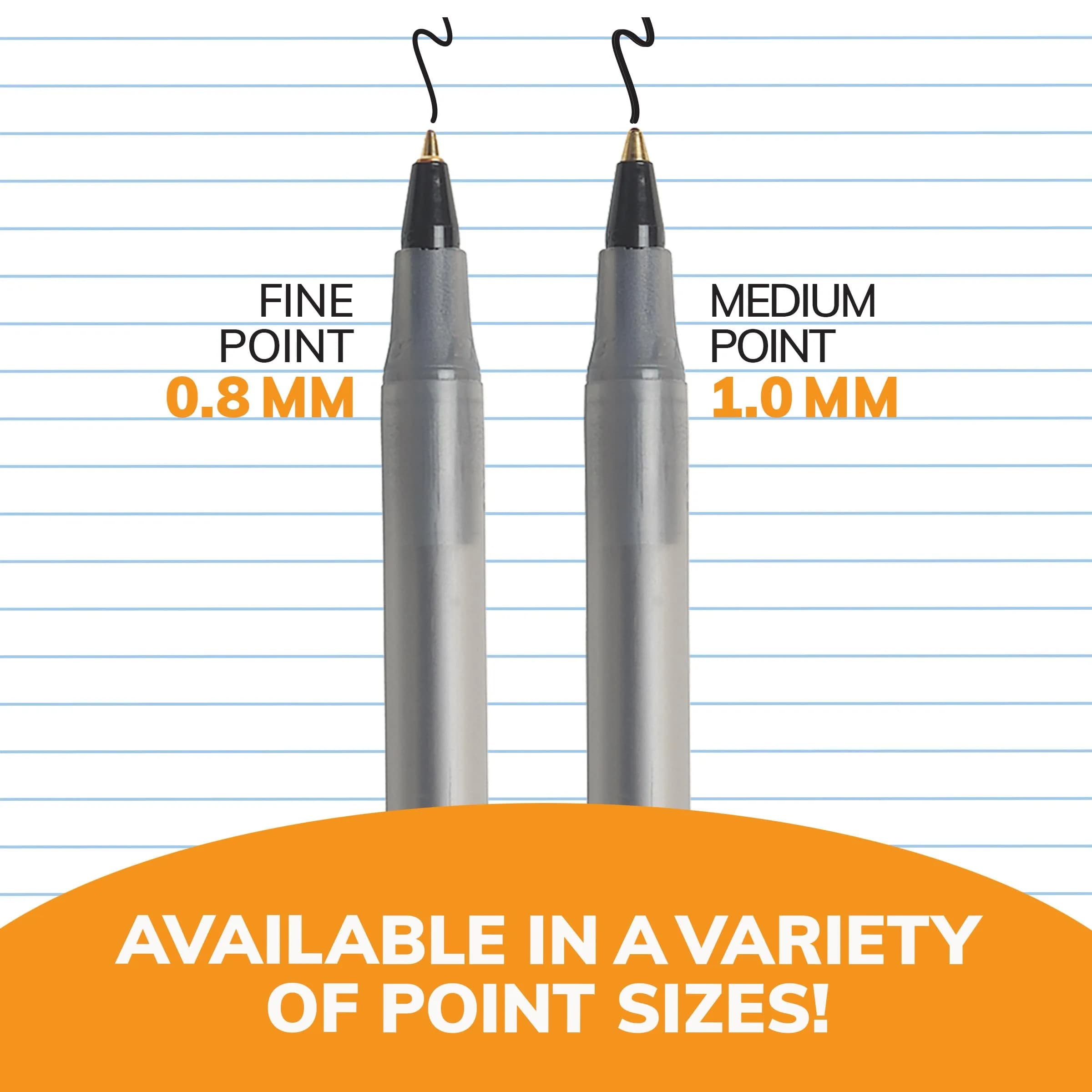 BIC Round Stic Xtra Precision Blue Ballpoint Pens 0.8mm (12-Count Pack) | Smooth Ink Flow - view 4