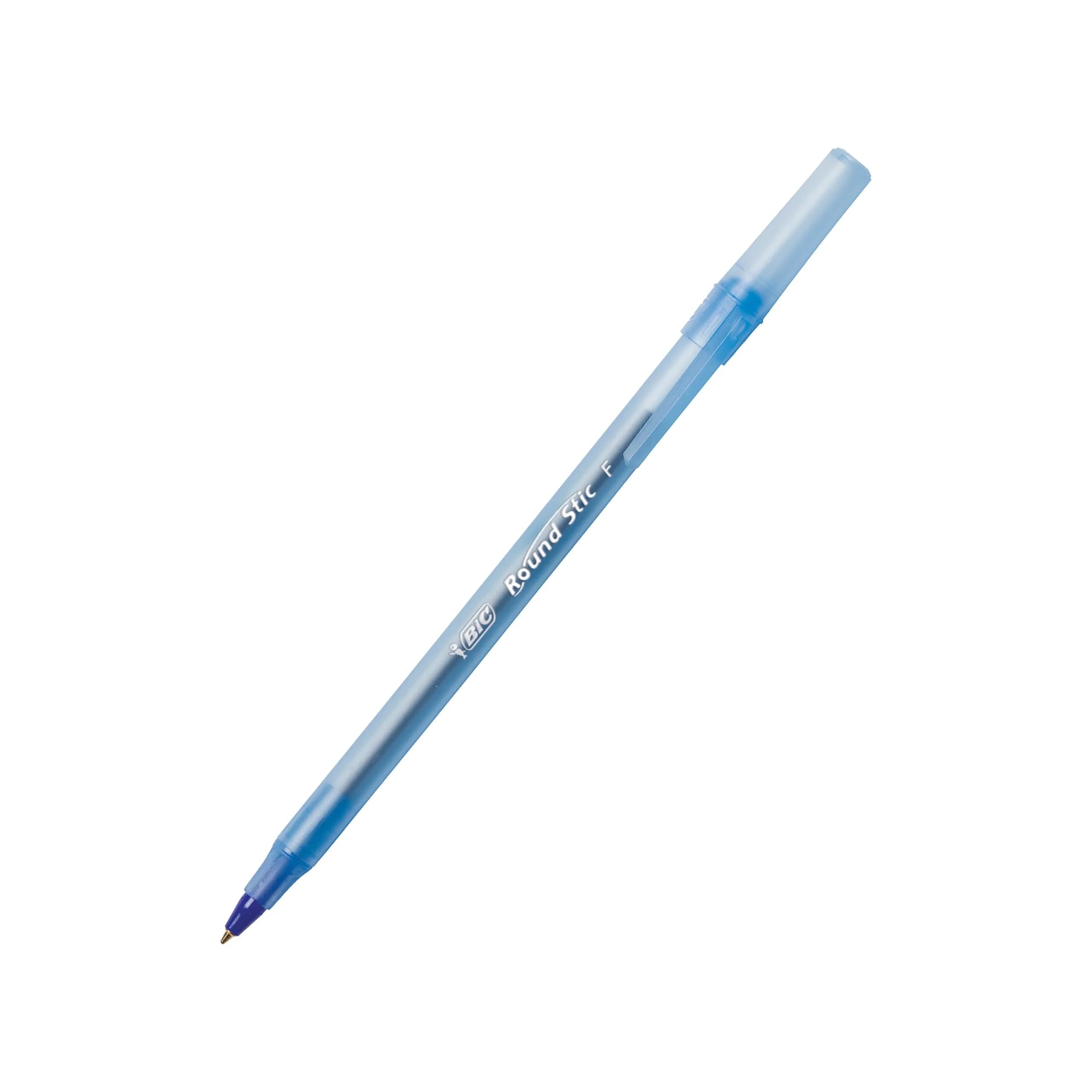 BIC Round Stic Xtra Precision Blue Ballpoint Pens 0.8mm (12-Count Pack) | Smooth Ink Flow - view 2